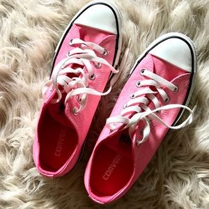 Hot pink Converse all star sneakers • NEW